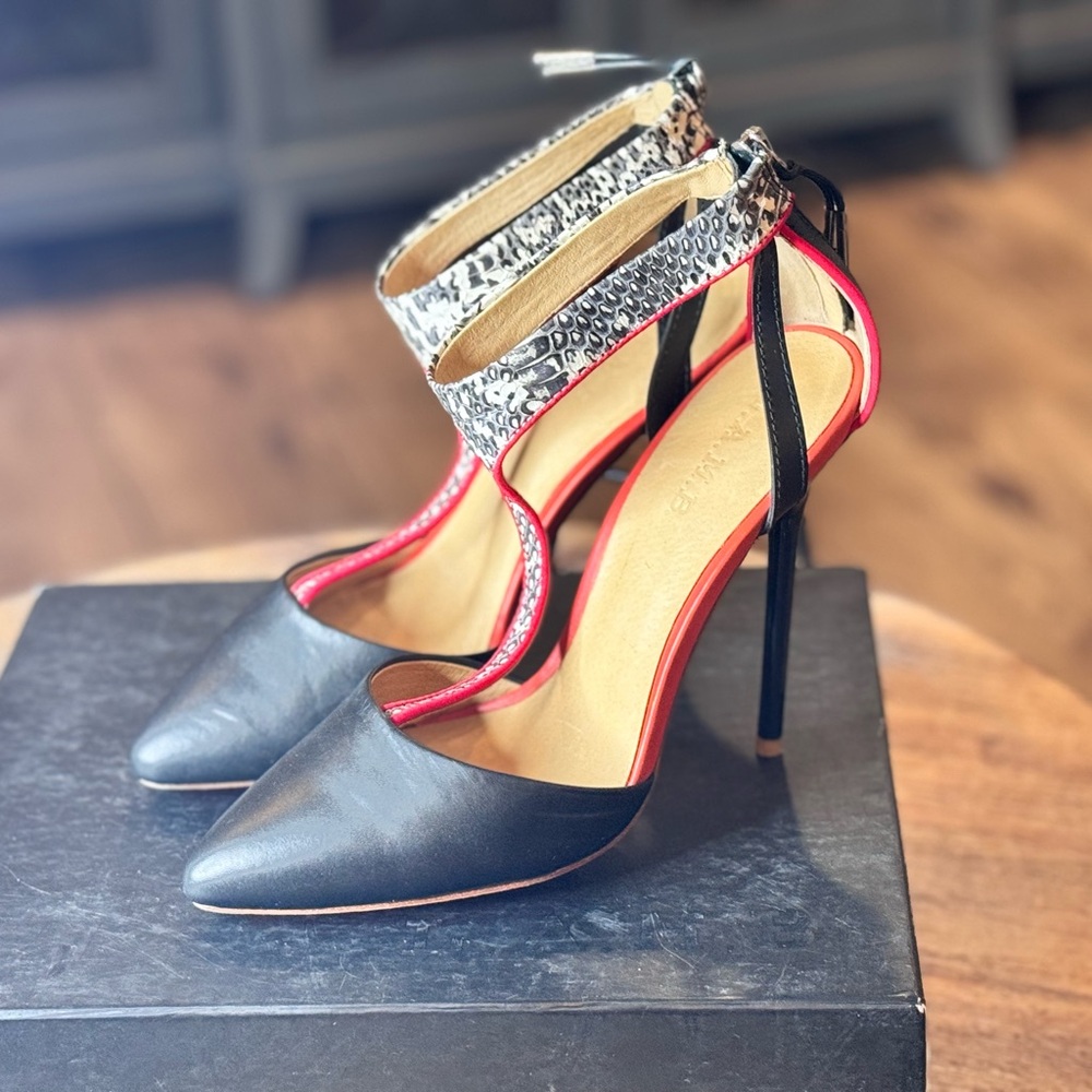 L.A.M.B Black and Red Women's Heels